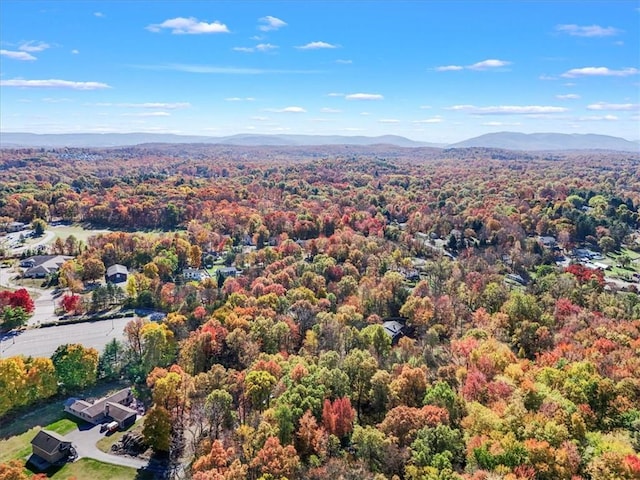 bird's eye view featuring a mountain view