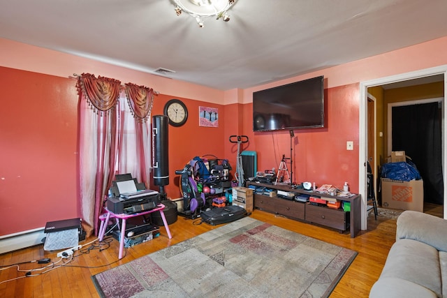 living room featuring wood finished floors