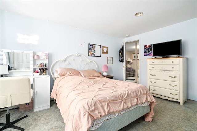 view of carpeted bedroom