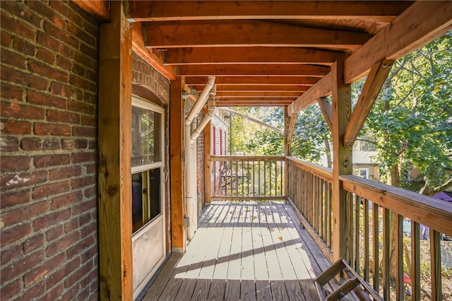 view of wooden terrace