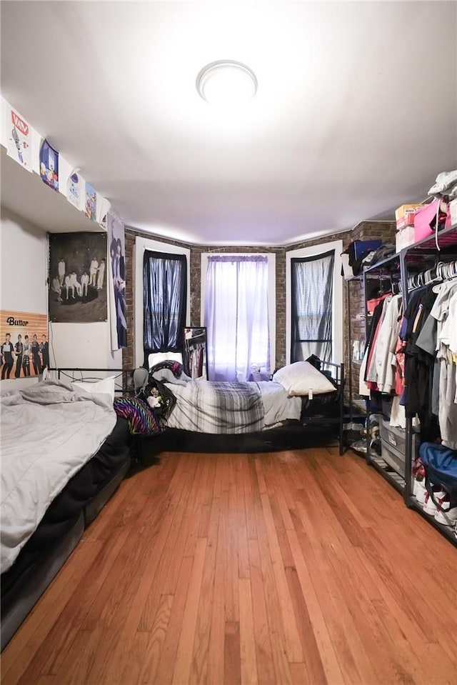 bedroom featuring hardwood / wood-style floors