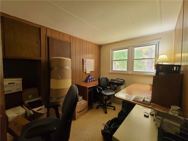 office area with carpet floors