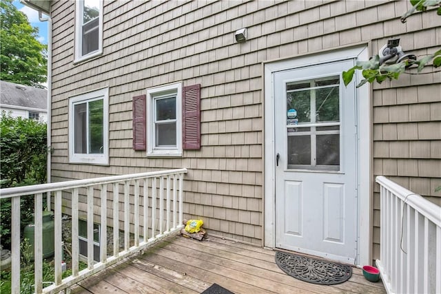 view of doorway to property