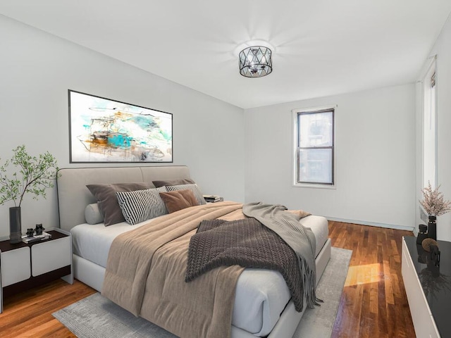 bedroom featuring hardwood / wood-style floors