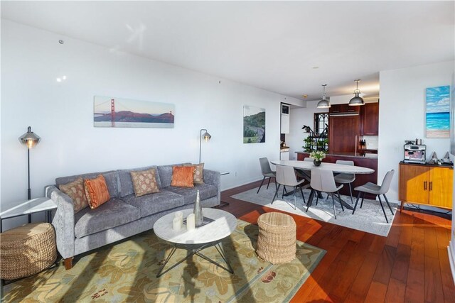 640 W 237th St Unit 12B, Bronx, NY 10463 - living room featuring dark wood-type flooring