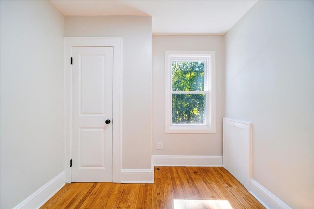 empty room featuring light hardwood / wood-style flooring