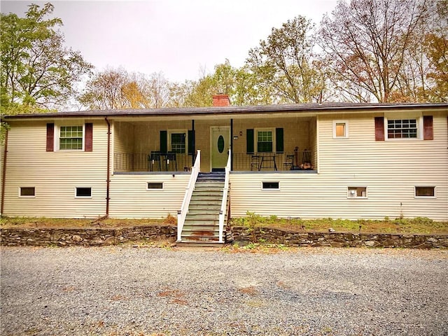 view of front of house with a porch