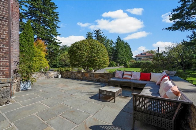 view of patio / terrace featuring an outdoor hangout area