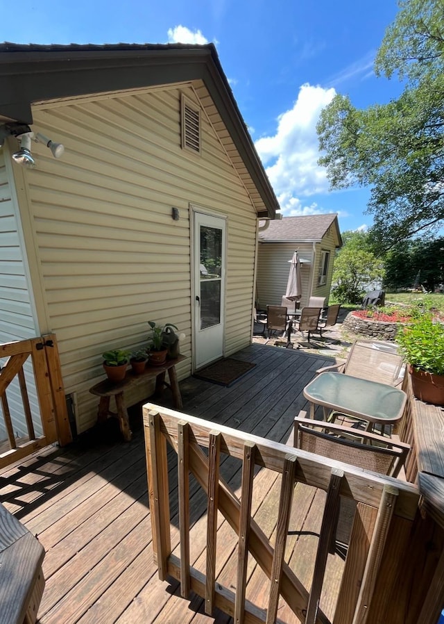 view of wooden terrace