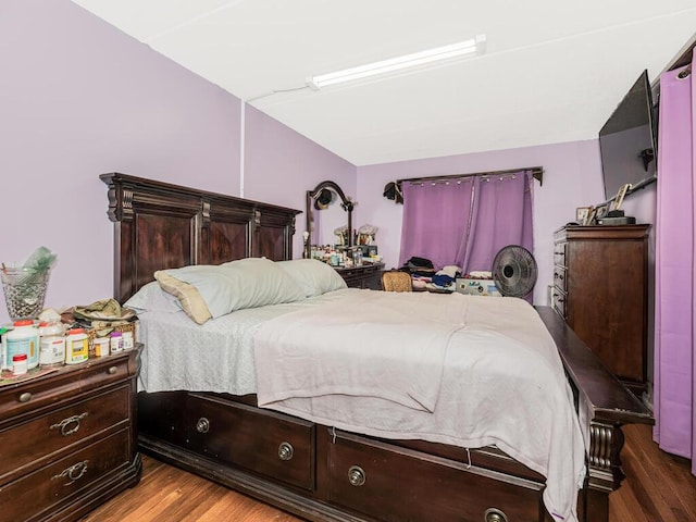 bedroom featuring wood-type flooring