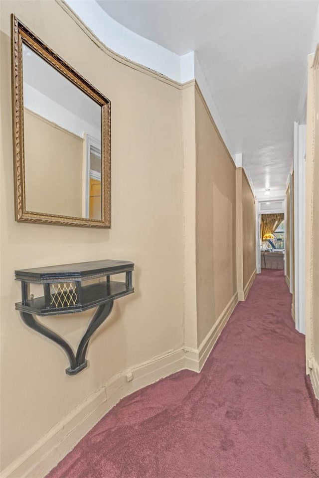 corridor with carpet floors