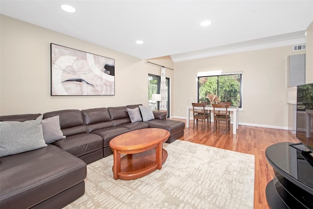 7 High Point Cir, Chappaqua, NY 10514 - living area featuring light wood-style flooring, recessed lighting, and baseboards