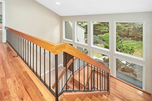 7 High Point Cir, Chappaqua, NY 10514 - stairs featuring wood finished floors, plenty of natural light, and recessed lighting