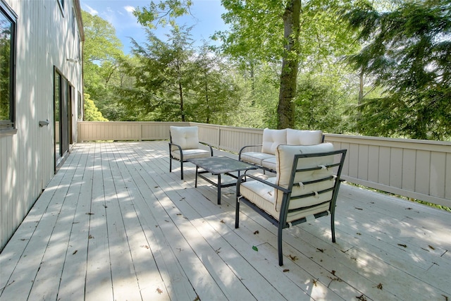 7 High Point Cir, Chappaqua, NY 10514 - deck featuring an outdoor living space