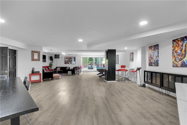 interior space featuring light hardwood / wood-style floors