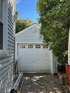 garage with driveway