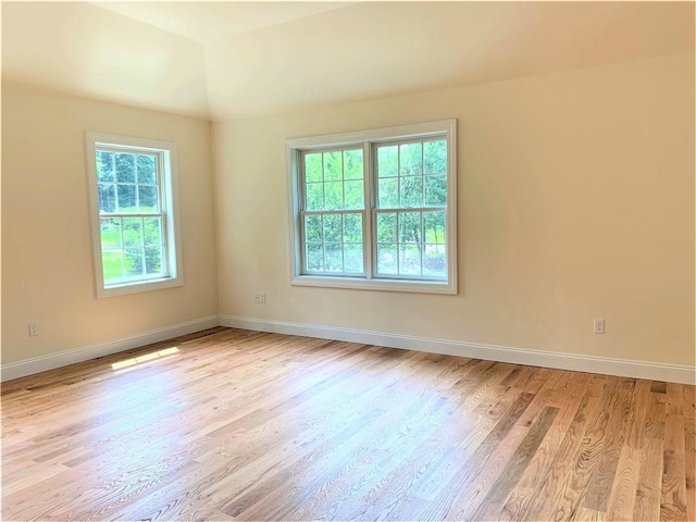 empty room featuring light hardwood / wood-style flooring