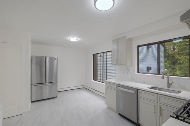 3 Hook Rd Unit 73, Poughkeepsie, NY 12601 - kitchen featuring appliances with stainless steel finishes, a sink, and light countertops