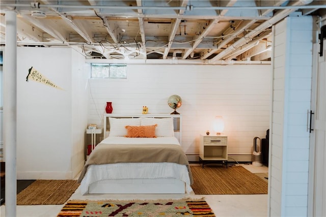 bedroom featuring a baseboard radiator