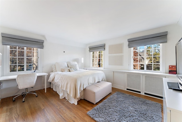 bedroom featuring light wood-type flooring