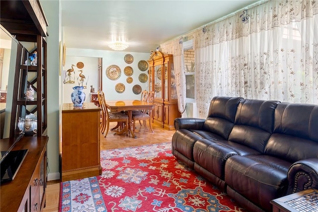 living room featuring hardwood / wood-style floors