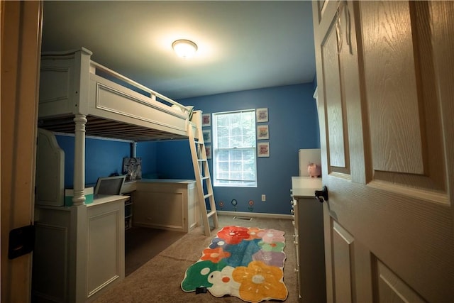 view of carpeted bedroom