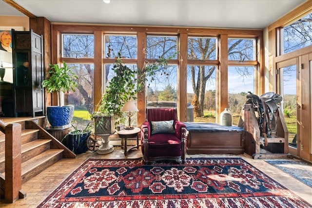 sunroom featuring baseboard heating