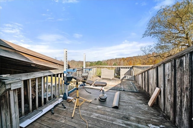 view of wooden deck