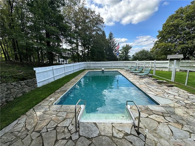 view of pool with a patio