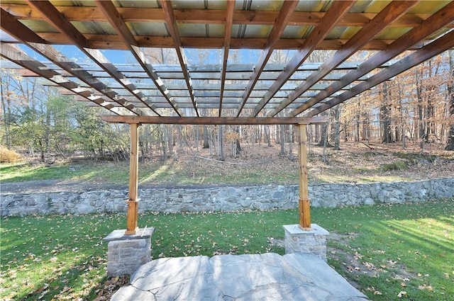 view of patio / terrace with a pergola