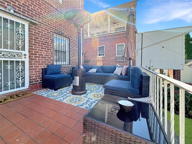 view of patio featuring an outdoor hangout area