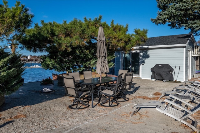 view of patio / terrace featuring a grill