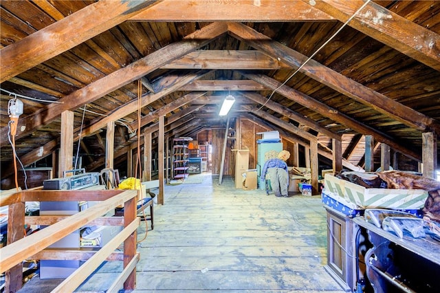 view of attic