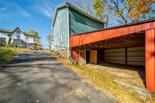 view of side of property