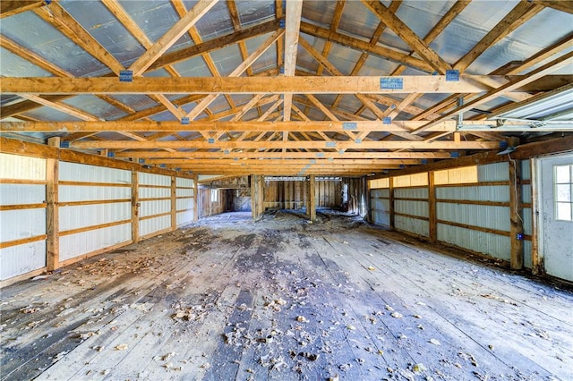 interior space with vaulted ceiling