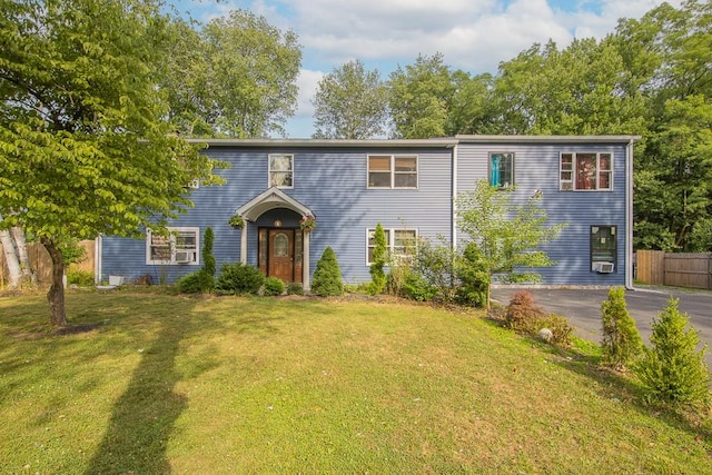 view of front of property with a front yard