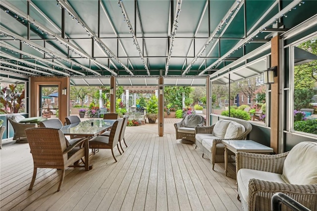 view of sunroom / solarium