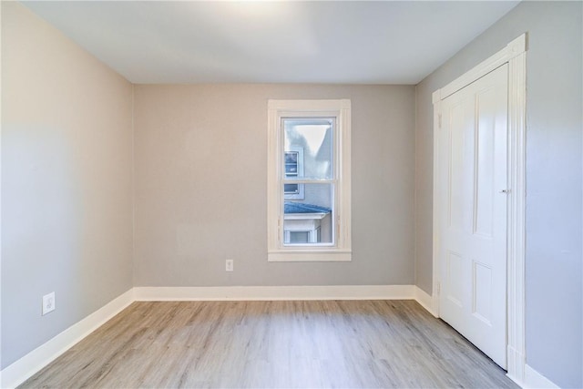 empty room featuring light hardwood / wood-style flooring