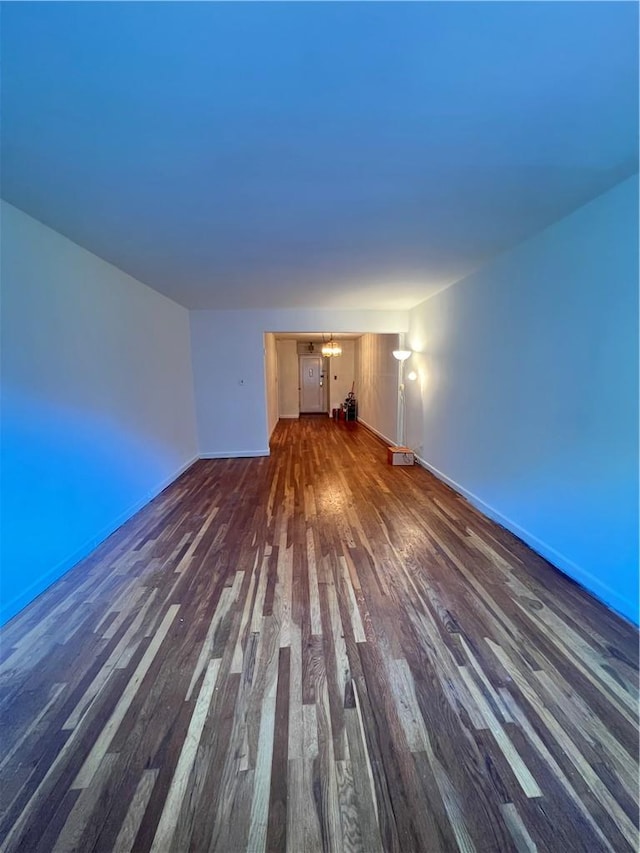 hallway with wooden walls