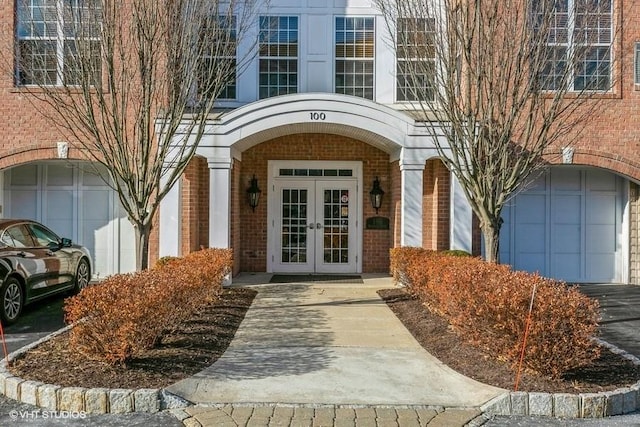 entrance to property with french doors