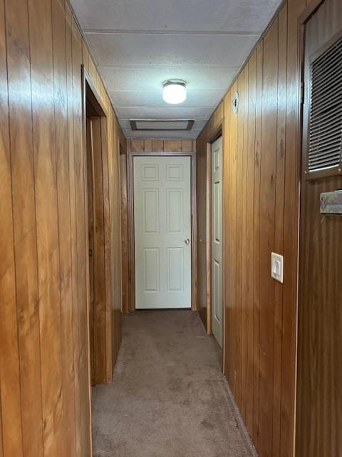 hall with light hardwood / wood-style flooring