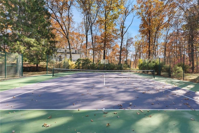 view of tennis court