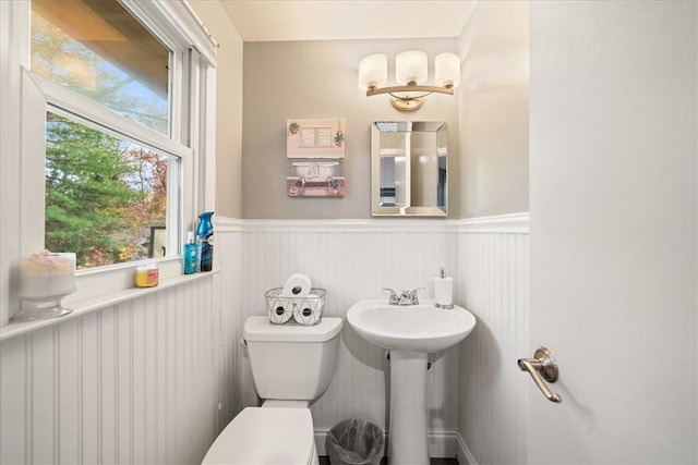 bathroom with toilet and sink