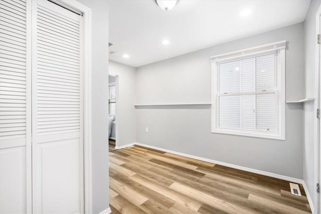 interior space featuring light hardwood / wood-style flooring