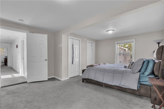 view of carpeted bedroom