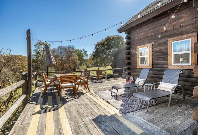 view of wooden deck