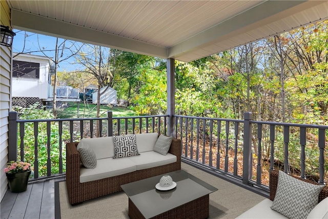 balcony with an outdoor living space