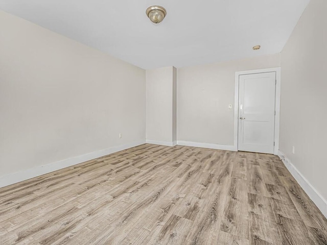 empty room featuring light wood-type flooring