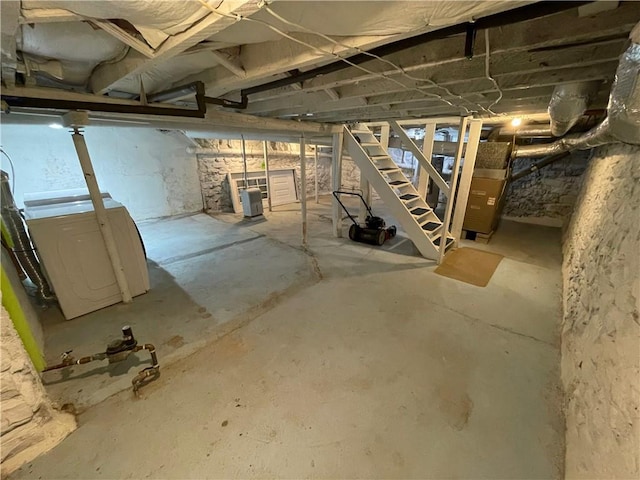 view of basement