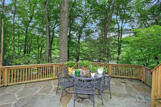 deck featuring a patio